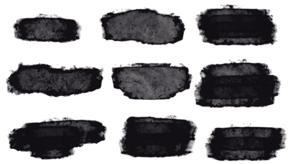 Big set of Black grunge stroke brush , banner, label, for your design, PNG.