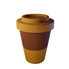 cup of coffee 3d illustration