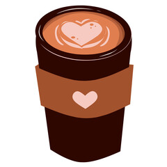 Cup of coffee illustration. Aesthetic coffee clipart. Coffee shop. Coffee. 