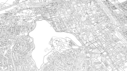 Cityscape Sketch. 3d illustration