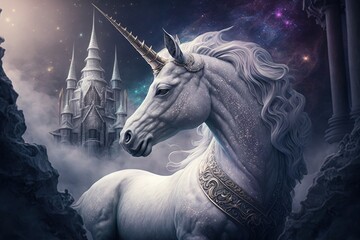 Celestial Majesty: The Realm of the Supreme Unicorn Generative AI