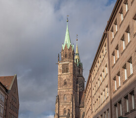 Fototapeta na wymiar St. Lorenz Church (Lorenzkirche) - Nuremberg, Bavaria, Germany