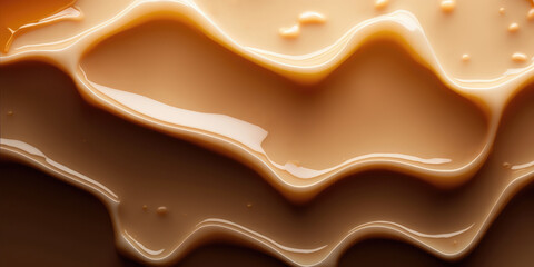 AI background of gradient chocolate and caramel cream surface - obrazy, fototapety, plakaty