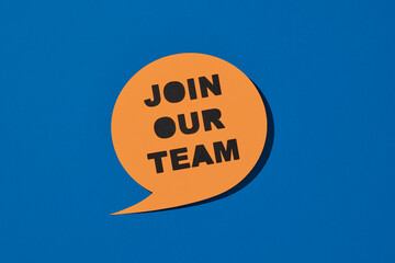 orange sign reads join our team