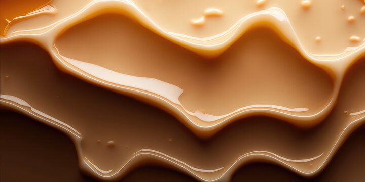 AI background of gradient chocolate and caramel cream surface