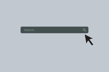 Search bar, Web Search button concept, Searching internet field, vector computer address symbol of text web form templates