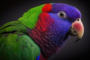 Eclectus is a genus of parrot, the Psittaciformes, which consists of four known extant species known as eclectus parrots and the extinct Eclectus infectus, the oceanic eclectus parrot. - obrazy, fototapety, plakaty