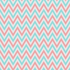 Chevron seamless pattern, turquoise, pink and grey  chevron or zigzag pattern background with watercolor paper texture