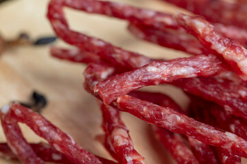 Homemade dried pork meat for long-term storage