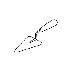 Trowel icon vector. Putty knife illustration sign. spatula symbol or logo. 