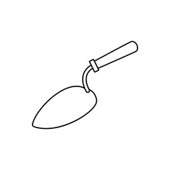 Trowel icon vector. Putty knife illustration sign. spatula symbol or logo. 