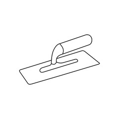 Trowel icon vector. Putty knife illustration sign. spatula symbol or logo. 