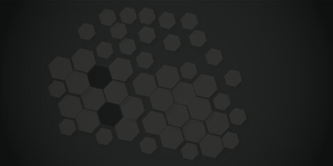 Abstract hexagon geometric black background. Background with hexagons . black and hexagon abstract background. black paper texture and futuristic business .	
