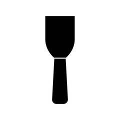 Trowel icon vector. Putty knife illustration sign. spatula symbol or logo. 