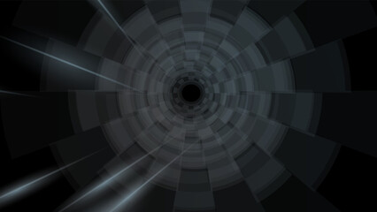 Abstract techno on dark background. Vector illustration of gear mechanism with light effect.