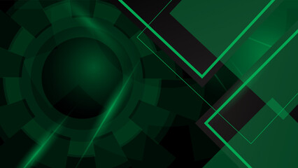 Vector hi-tech concept against dark green background. Vector futuristic design.
