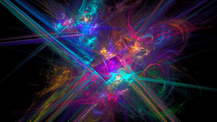 Abstract fractal background 3D illustration ornament, beautiful digital wallpaper, fractal picture for postcard template, poster, banner, backdrop, image decoration