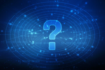 
2d illustration question mark background