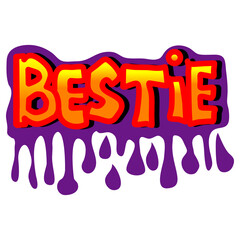 Beastie text with graffiti art design
