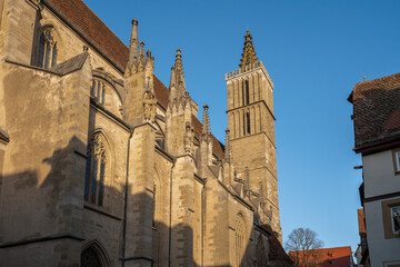 Fototapeta na wymiar St. James Church (St. Jakob) - Rothenburg ob der Tauber, Bavaria, Germany