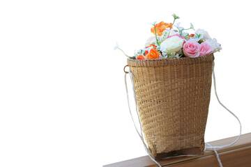 Fototapeta na wymiar flowers in basket