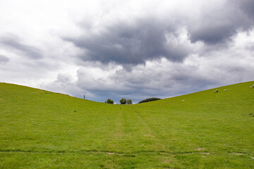 Clouds over the Welsh hills.
