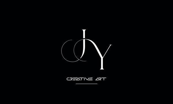 YJ, JY, Y, J abstract letters logo monogram