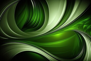 Green abstract background. Generative AI illustration