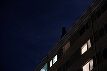 A clear winter night with stars in Sweden