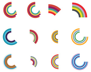 infographic layout rainbow