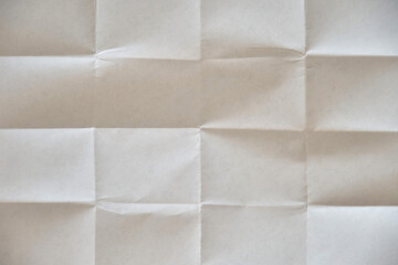 Paper white sheet folded. White background.