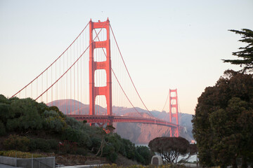 Fototapeta na wymiar Panoramic view of golden gate bridge san Francisco