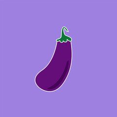 cute eggplant design illustration for design