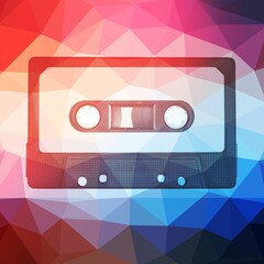 Obraz premium Retro compact audio cassette for recorder