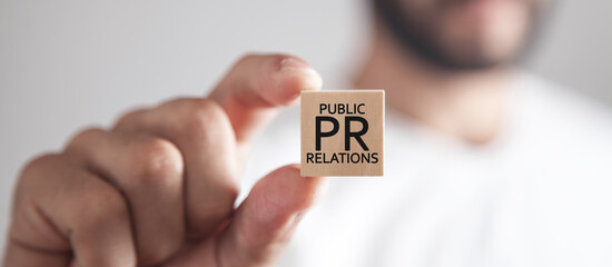  Pr- Public Relations. Business concept