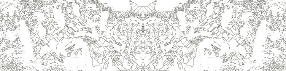 Fototapeta premium Abstrakte und komplexe Grafik mit gespiegelten Linien