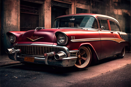 Vintage classic car tuned