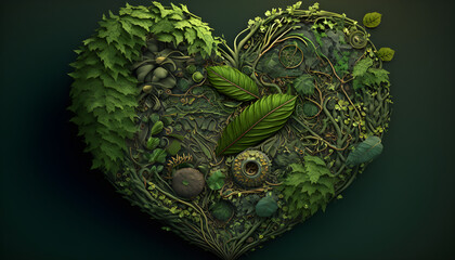 Nature Heart shaped ornament