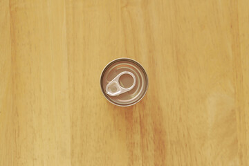 Fototapeta premium canned food on wood table