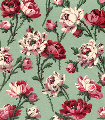 Vintage Floral Pattern Background - Botanical Pattern No.7