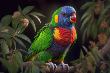 Varied lorikeet: this parrot is a species of parrot in the family Psittacidae native to the coast of northern Australia. 