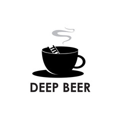 deep beer logo design concept