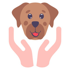 Animal Care Services Logo Signage concept, Pet Groomer and foster vector color icon design, Pet and Vet symbol, Animal Shelter sign, four legged friends stock illustration 