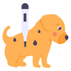 Puppy getting Medical Assistance concept, Routine Checkup at Hospital vector color icon design, Pet and Vet symbol, Animal Shelter sign, four legged friends stock illustration 