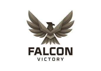 The flapping of the wings of the eagle logo symbolizes victory