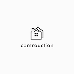 Fototapeta premium logo design vector for contruction service and architecture