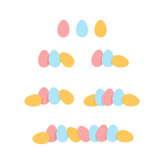 Set of different Easter eggs