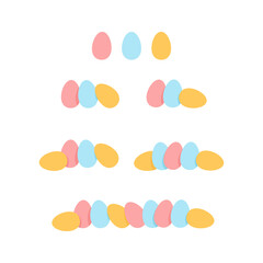 Set of different Easter eggs