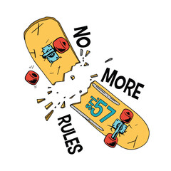 skateboard illustration and type for print