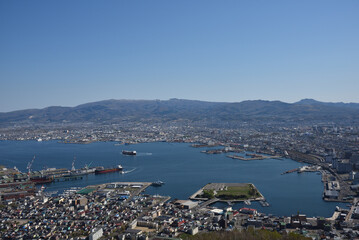 Naklejka premium Scenic view of Hakodate, Hokkaido